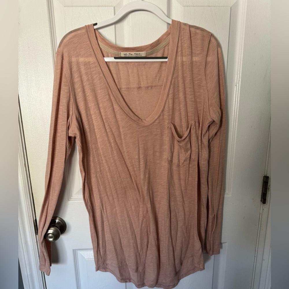 Free People Blush Long Sleeve Tee